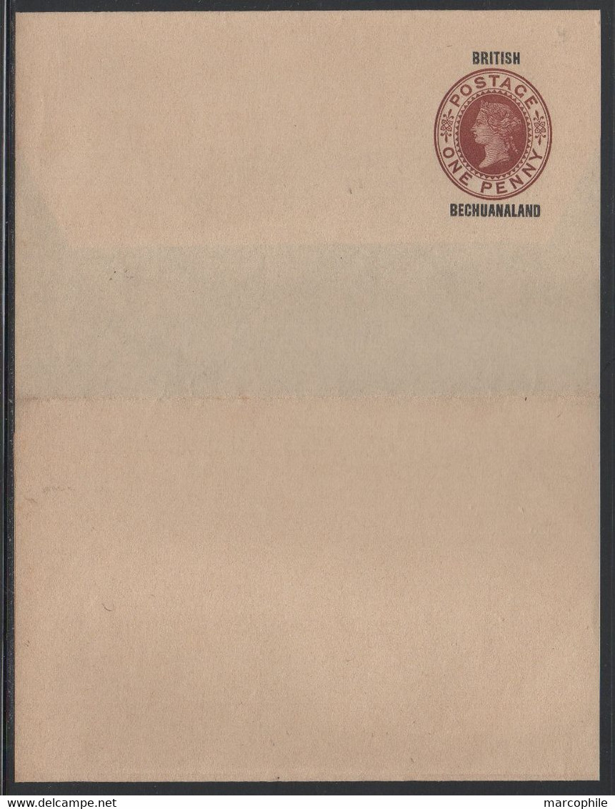 BRITISH BECHUANALAND - QV / ENTIER POSTAL SURCHARGE - POSTAL STATIONERY WRAPPER (ref LE4928) - 1885-1895 Kronenkolonie