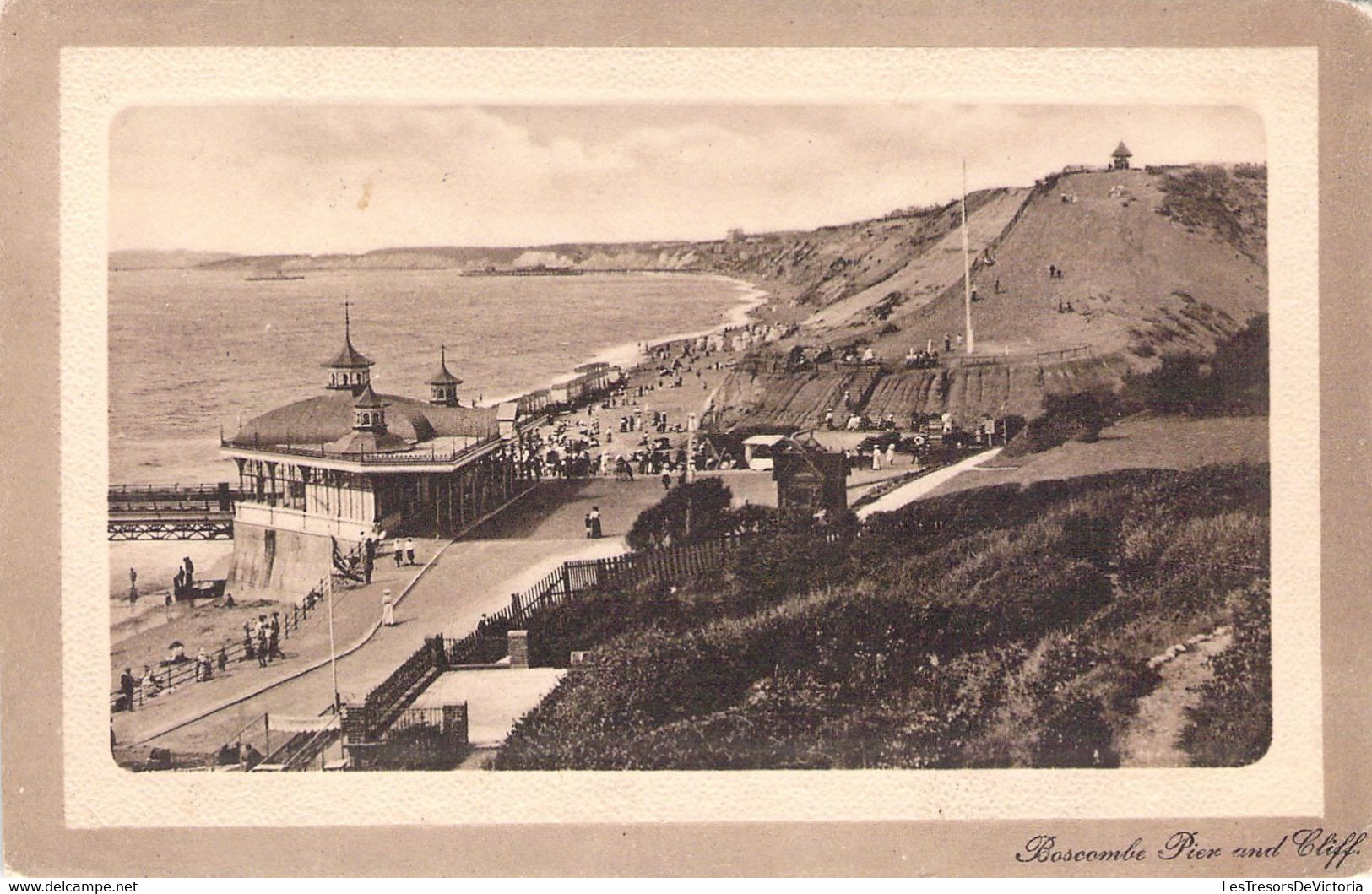 ANGLETERRE - BOSCOMBE Pier And Cliff - Carte Postale Ancienne - Altri & Non Classificati