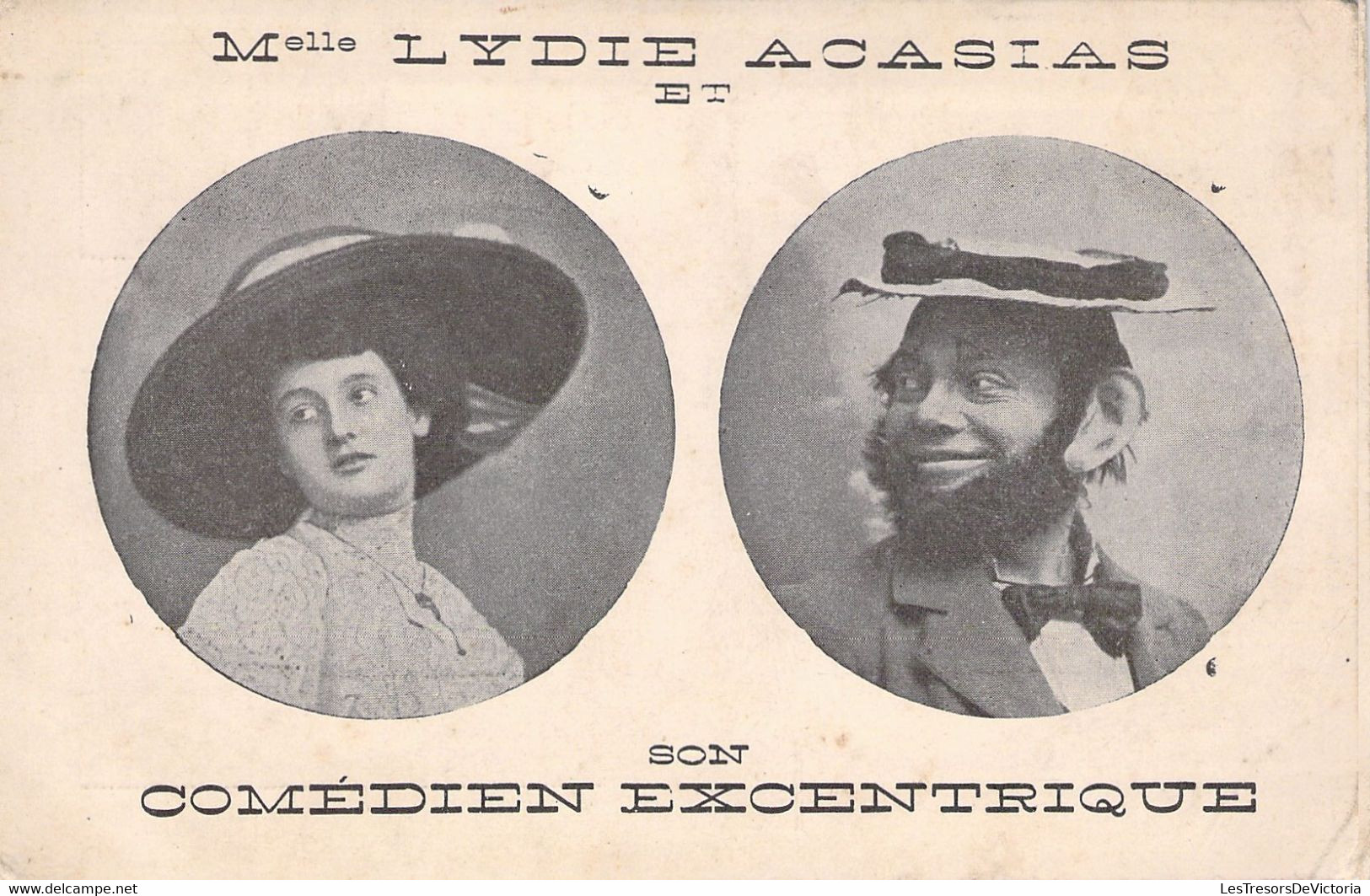 THEATRE - Melle Lydie ACASIAS Et Son Comédien Excentrique - Nimax Frère - Carte Postale Ancienne - Teatro