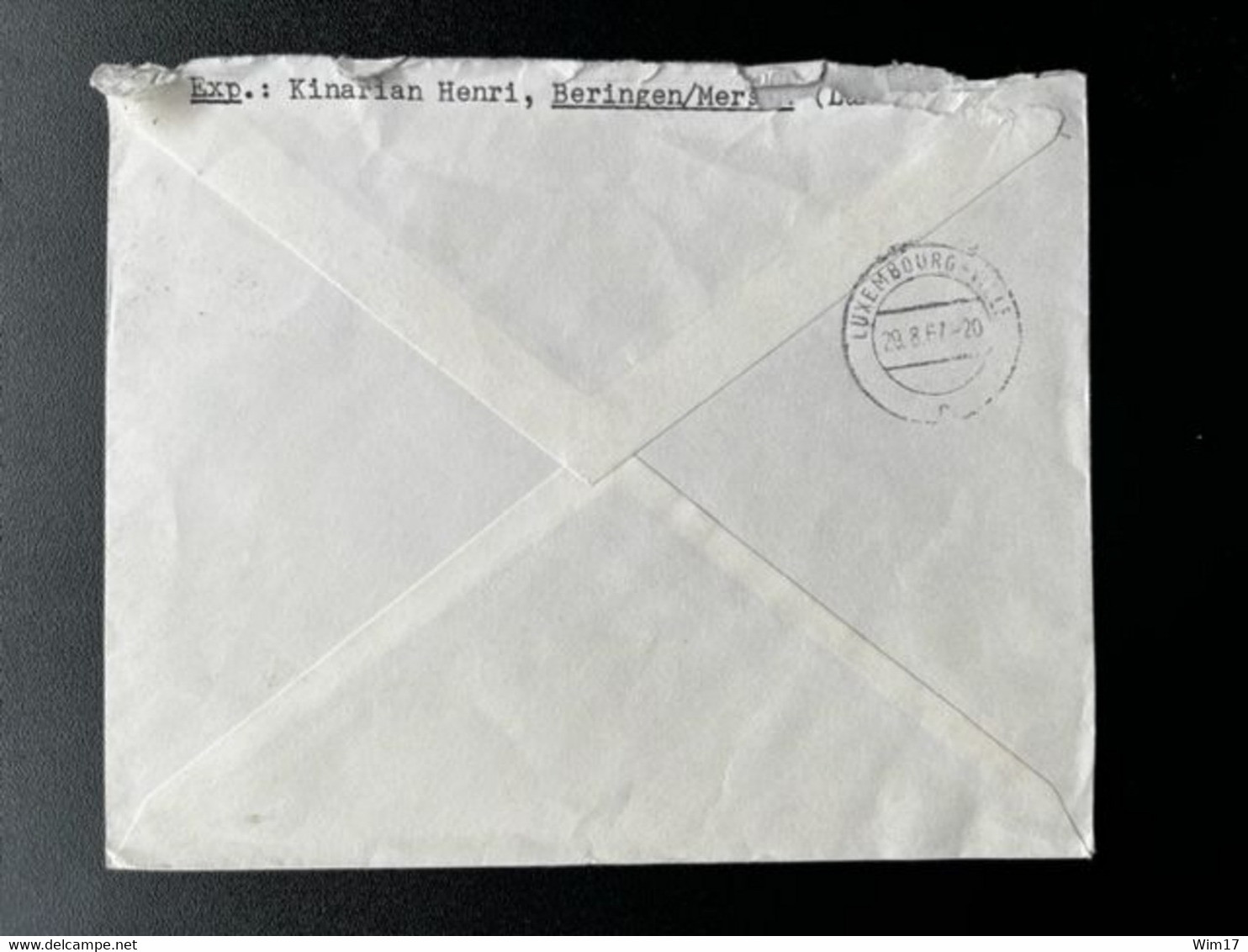 LUXEMBURG 1967 REGISTERED LETTER DOMMELDANGE TO KOBLENZ 29-08-67 LUXEMBOURG RECOMMANDE - Lettres & Documents