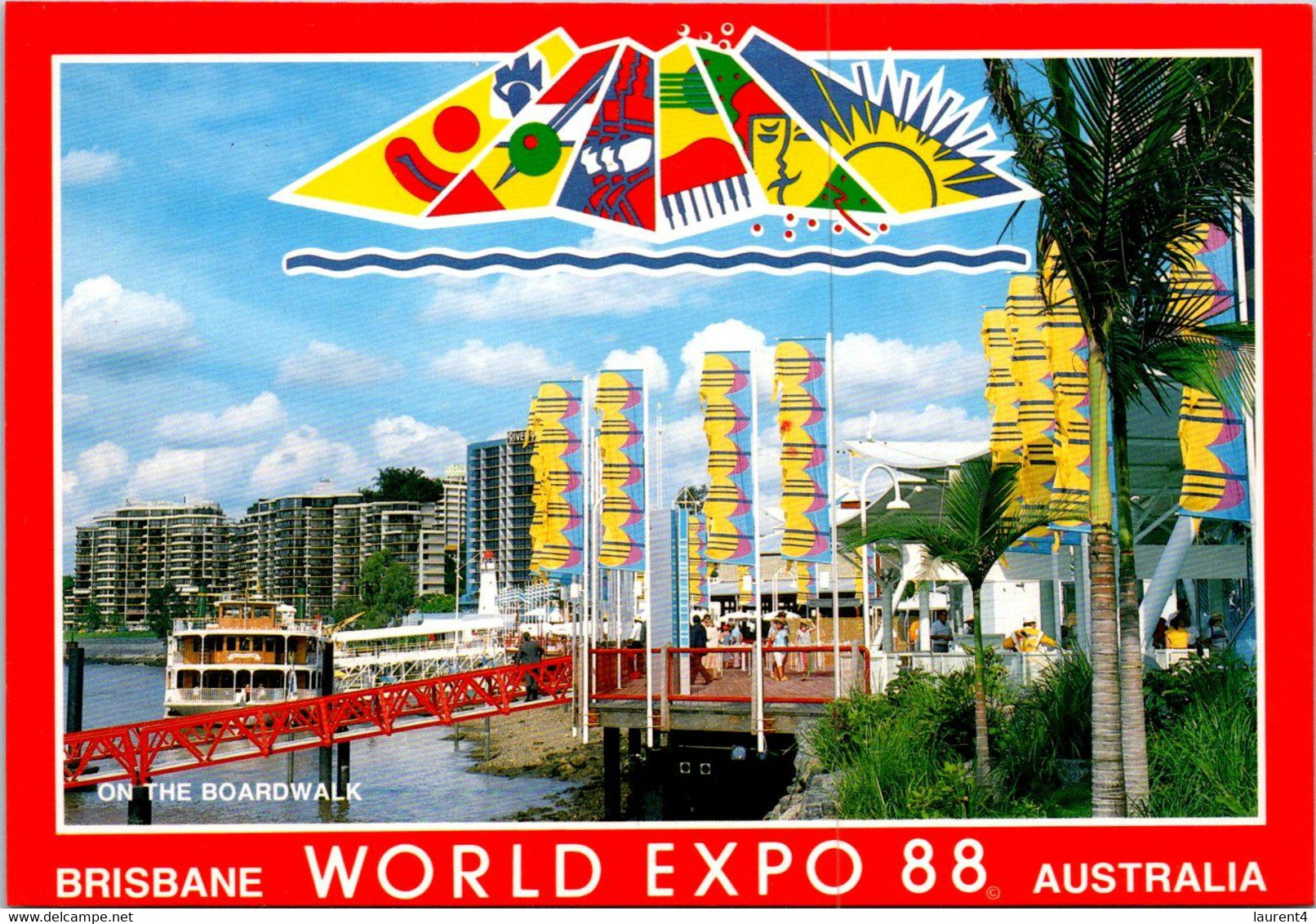 (4 Oø 20) Australia - QLD - Brisbane - World Expo 88 (on The Boardwalk With Boat & Lighthouse) - Brisbane