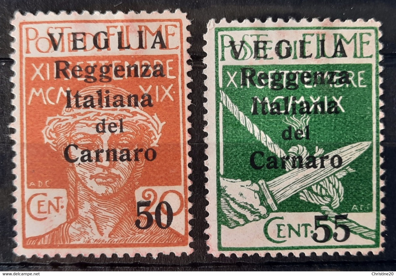 Italie Arbe&Veglia 1920 Timbre Pour Lettre Par Express  N°3/4  * TB Cote 350€ - Arbe & Veglia