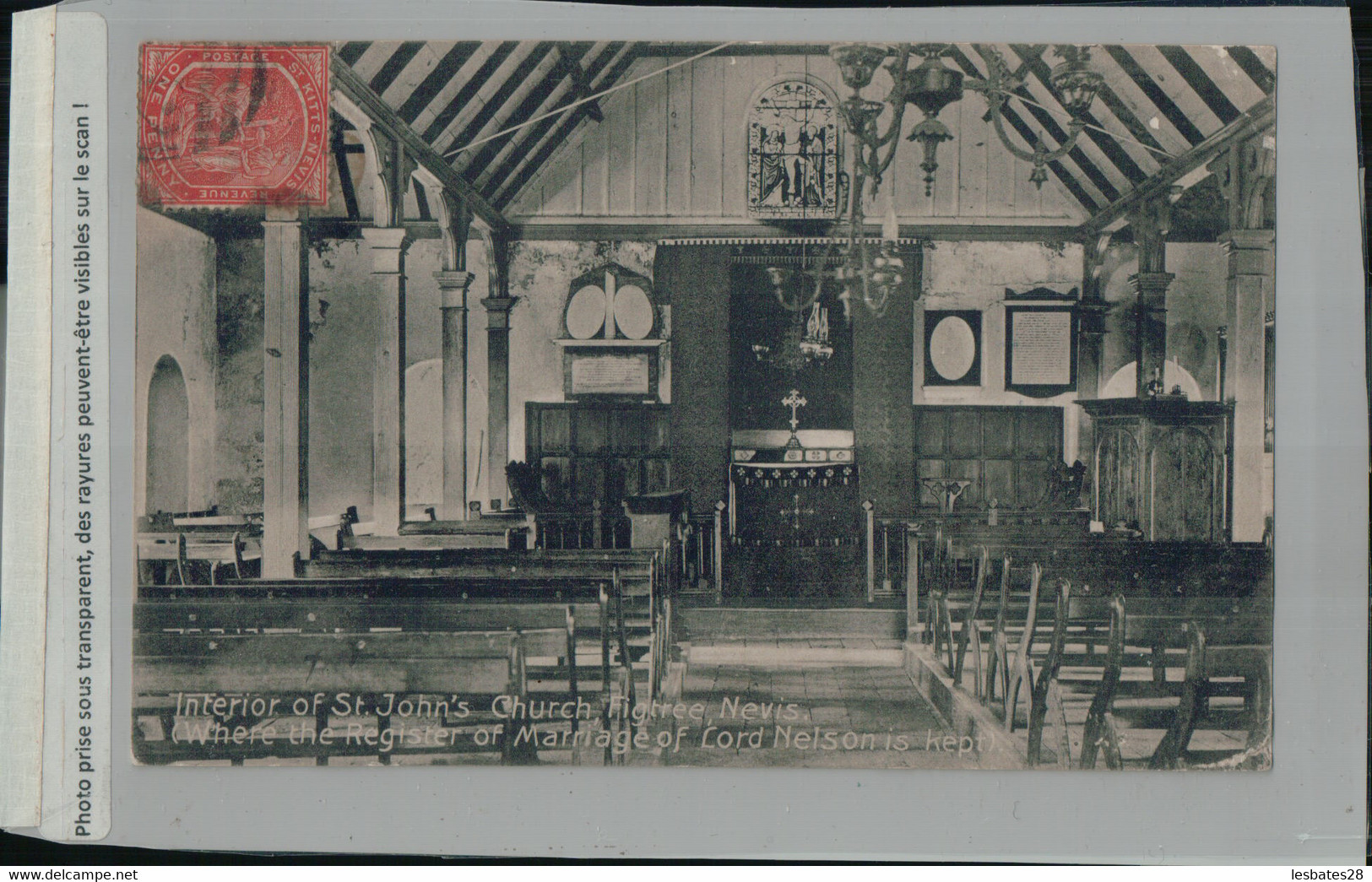 St. Kitts  Interior  Of John's Church Figtree Nevis Where The Registesof Marriage Of Lord Nelson Is Kept)  FEVR ) - Saint Kitts E Nevis