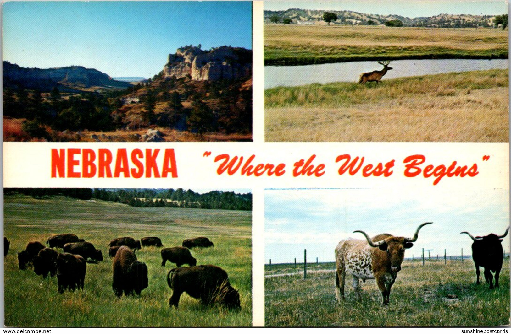 Nebraska Where The West Begins Split View - Sonstige & Ohne Zuordnung