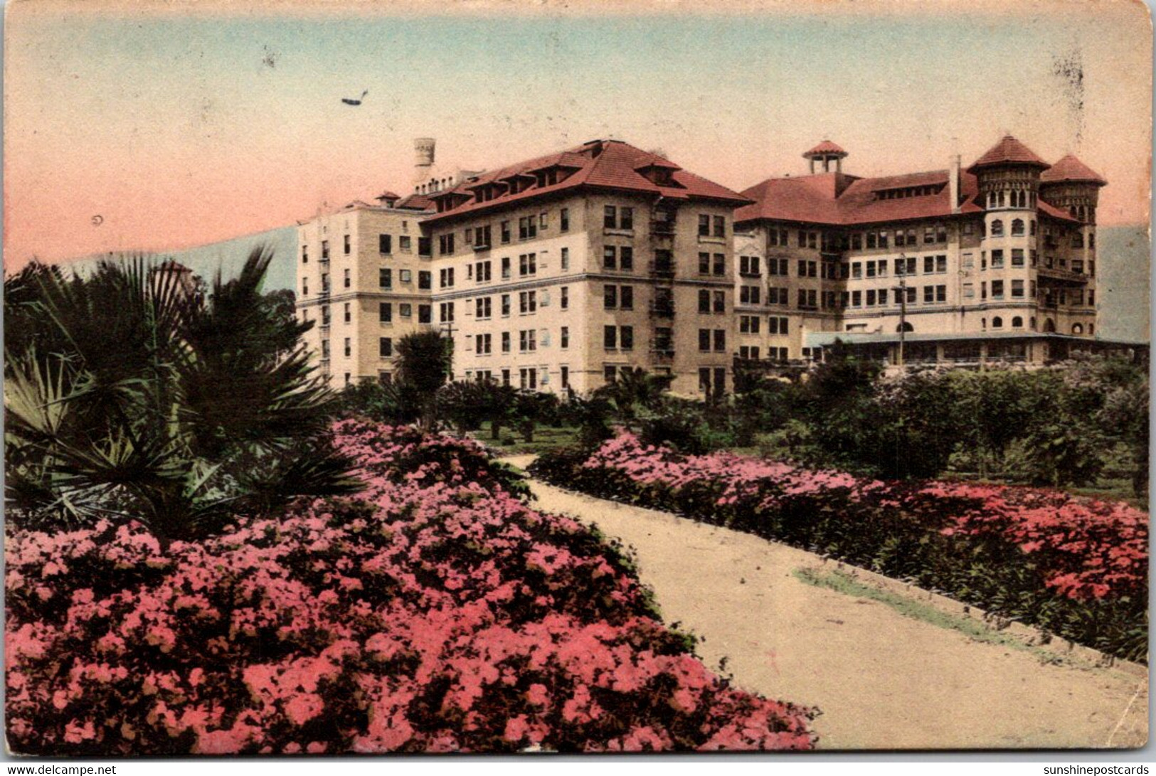 California Santa Barbara The Potter Hotel 1908 Handcolored - Santa Barbara