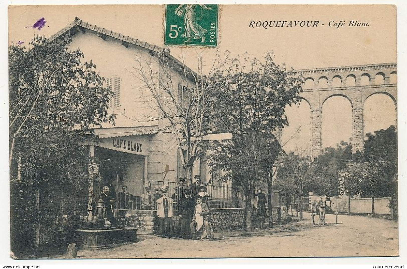 CPA - ROQUEFAVOUR (B Du R) - Café Blanc - Roquefavour