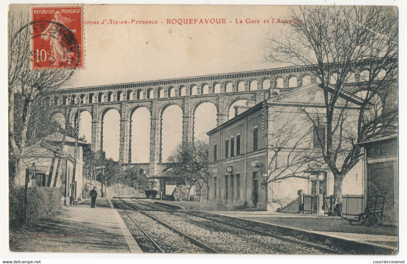 CPA - ROQUEFAVOUR (B Du R) - La Gare Et L'Aqueduc - Roquefavour