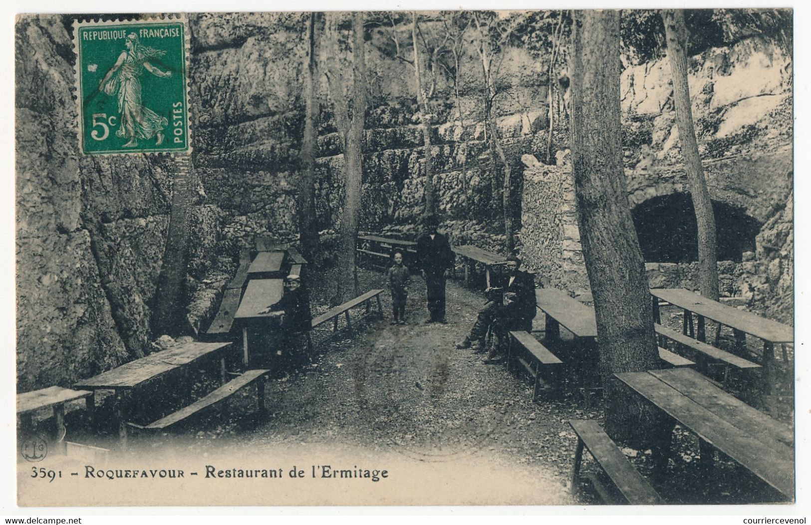 CPA - ROQUEFAVOUR (B Du R) - Restaurant De L' Hermitage - Roquefavour