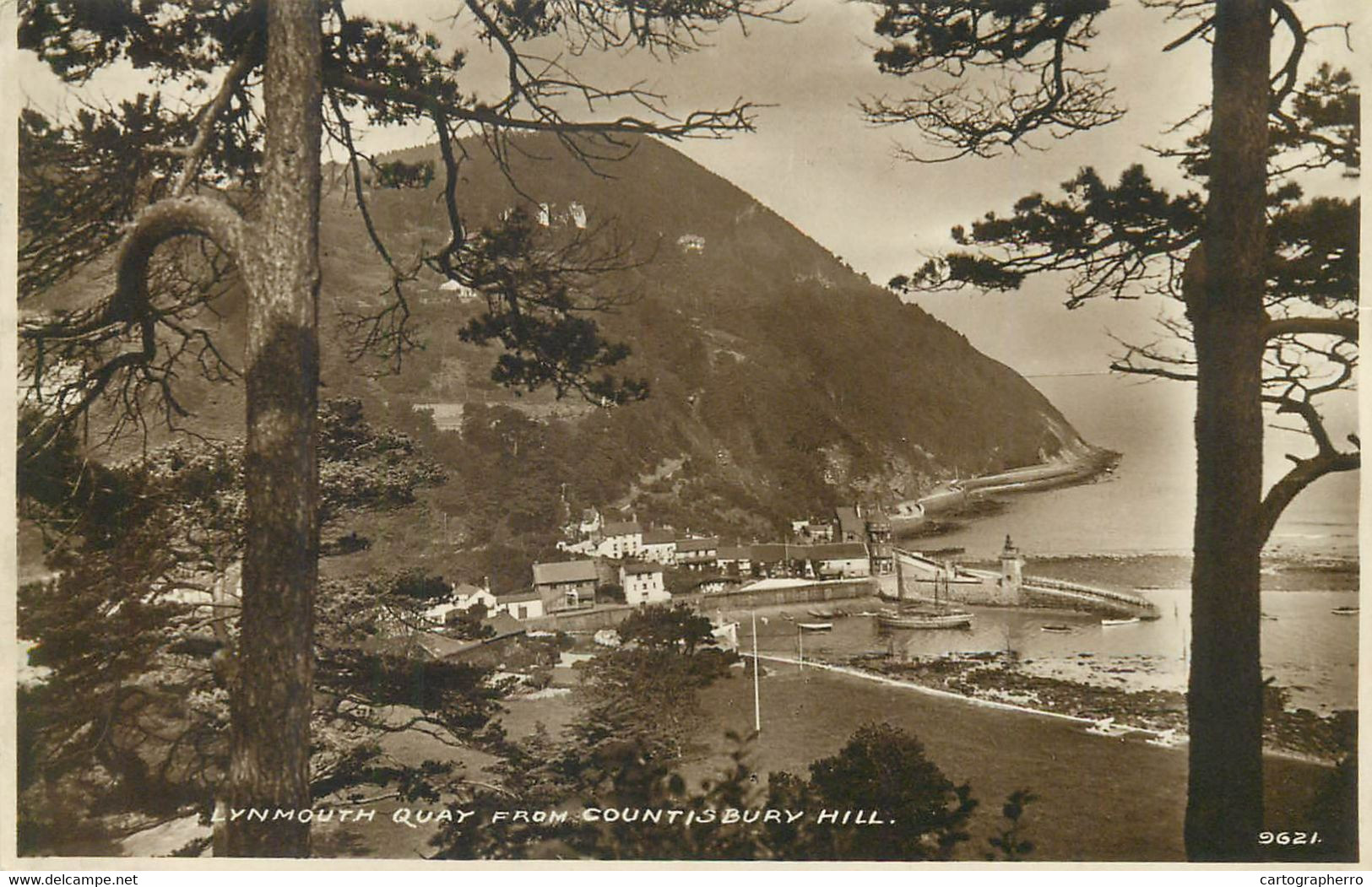 United Kingdom England Lynmouth Quay From Countisbury Hill - Lynmouth & Lynton