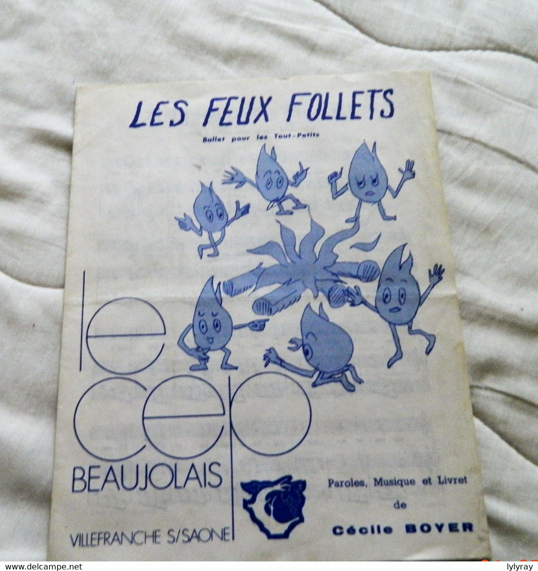 Fascicule Partition + Texte Les Feux Follets De Cécile Boyer - Insegnamento