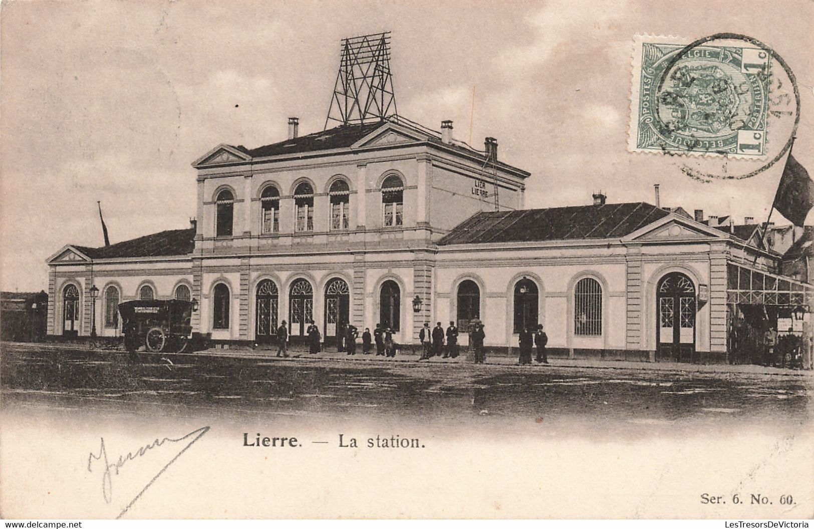 Belgique - Lierre - La Station - Image Artistique - Précurseur - Animé - Oblitéré 1908 - Carte Postale Ancienne - Lier