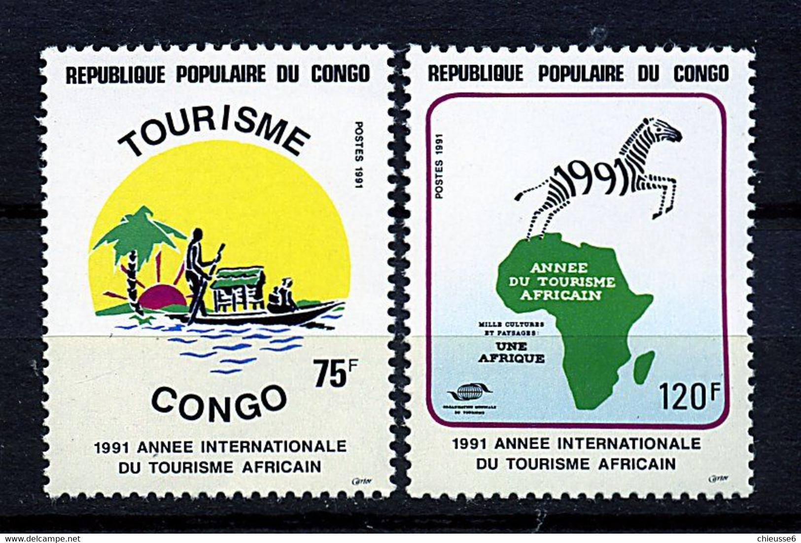 Rep. Congo ** N° 889/890 - Année Du Tourisme Africain - Neufs