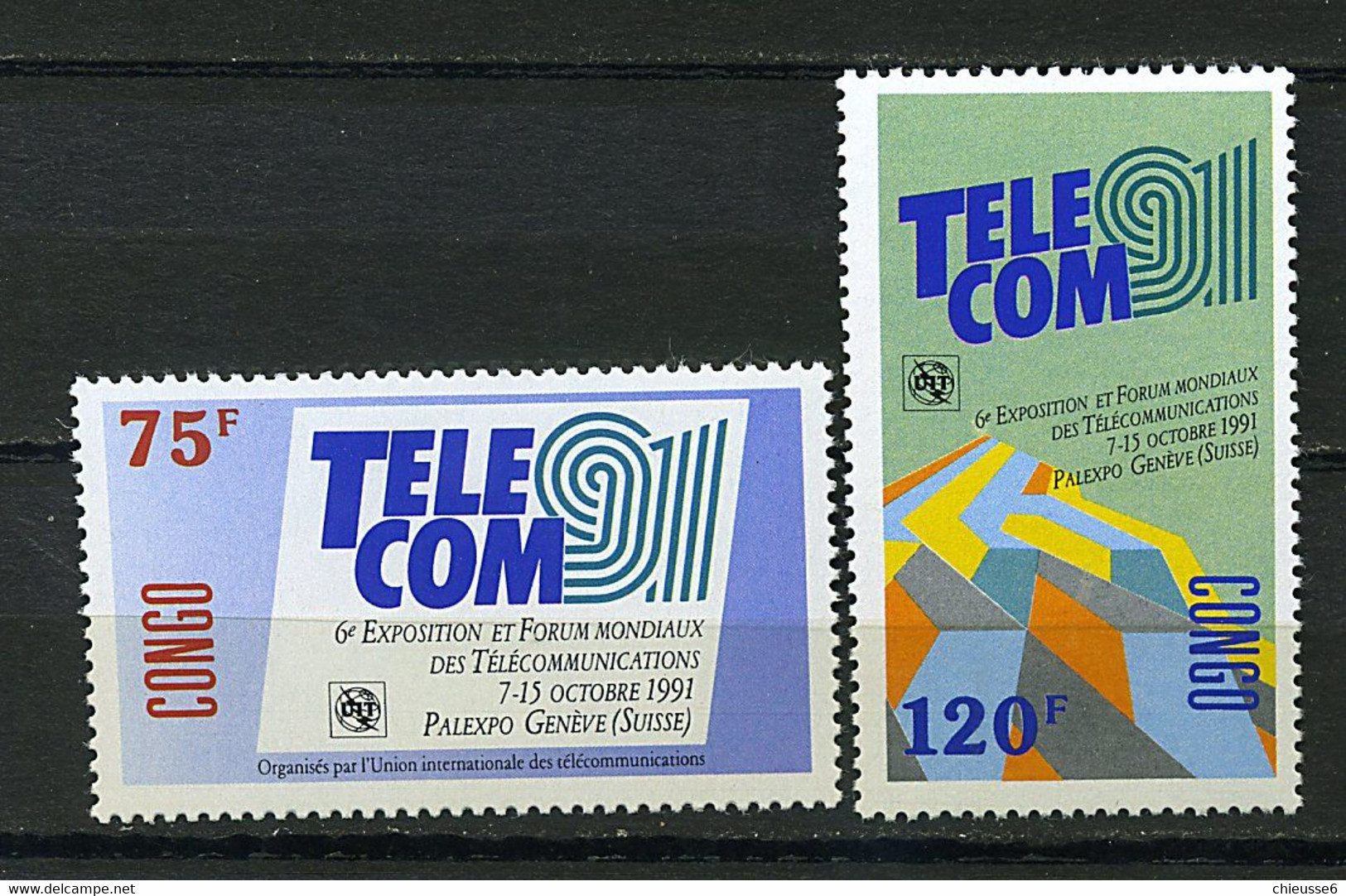 Rep. Congo ** N° 905/906 - "Télécom 91" Expo Des Télécom. - Neufs