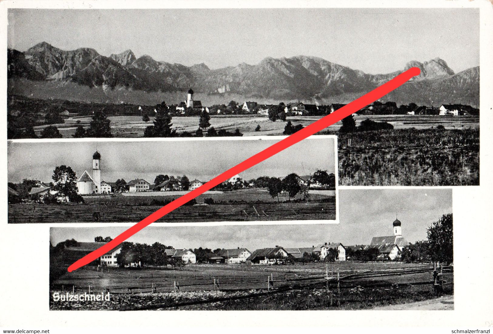 AK Sulzschneid Allgäu A Markt Oberdorf Marktoberdorf Lengenwang Stötten Am Auerberg Bahnpost Stempel Kaufbeuren Füssen - Kaufbeuren