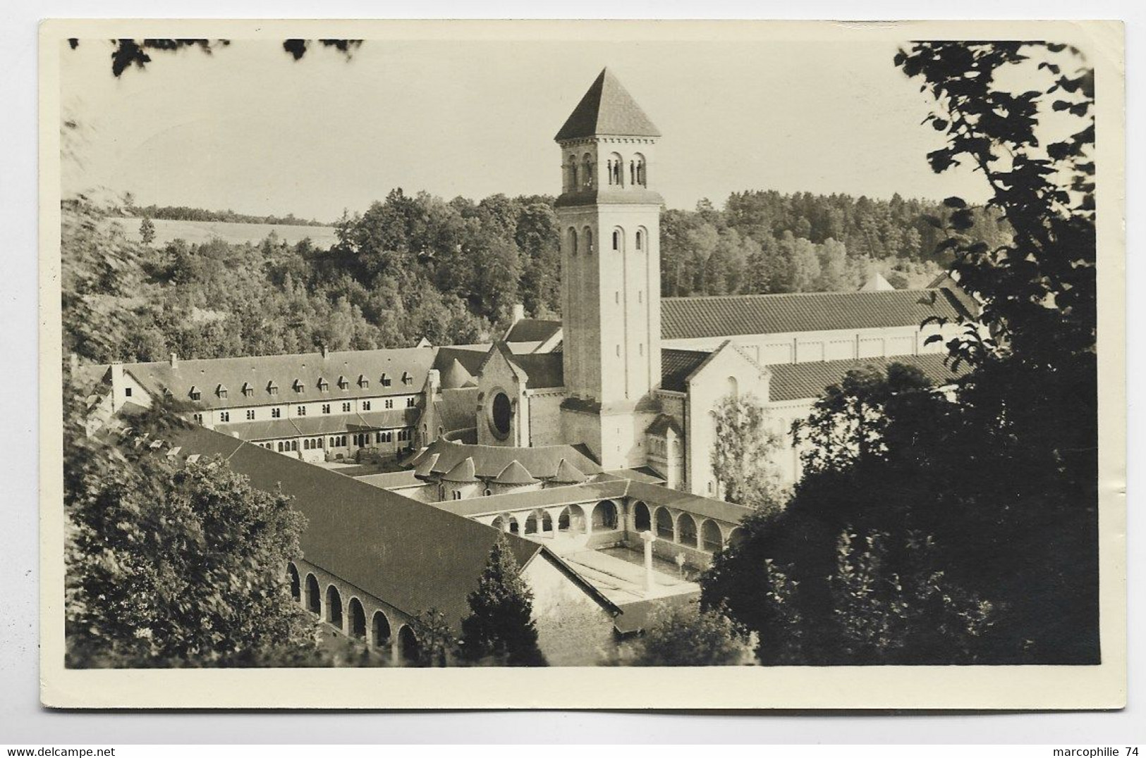 BELGIQUE 10C LION CARTE PHOTO ORVAL CONSEGRATION BASILIQUE 8.9.1948 - 1929-1937 Heraldischer Löwe