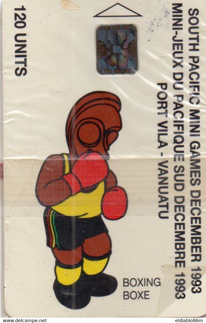 VANUATU - CHIP CARD - SOUTH PACIFIC MINI GAMES 1993 - BOXING - IN BLISTER (MAYBE MINT) - Vanuatu