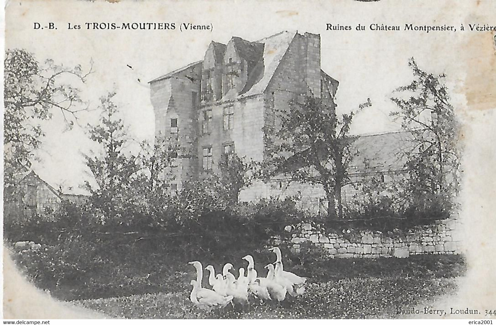 Les Trois Moutiers. Les Ruines Du Chateau Montpensier. - Les Trois Moutiers