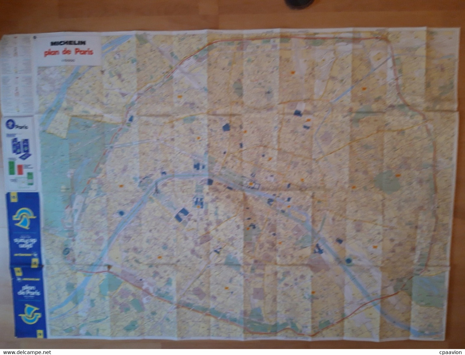 PLAN DE PARIS MICHELIN N° 10 AU 1/10 000 ème  De 1m X 1,30m - Europe