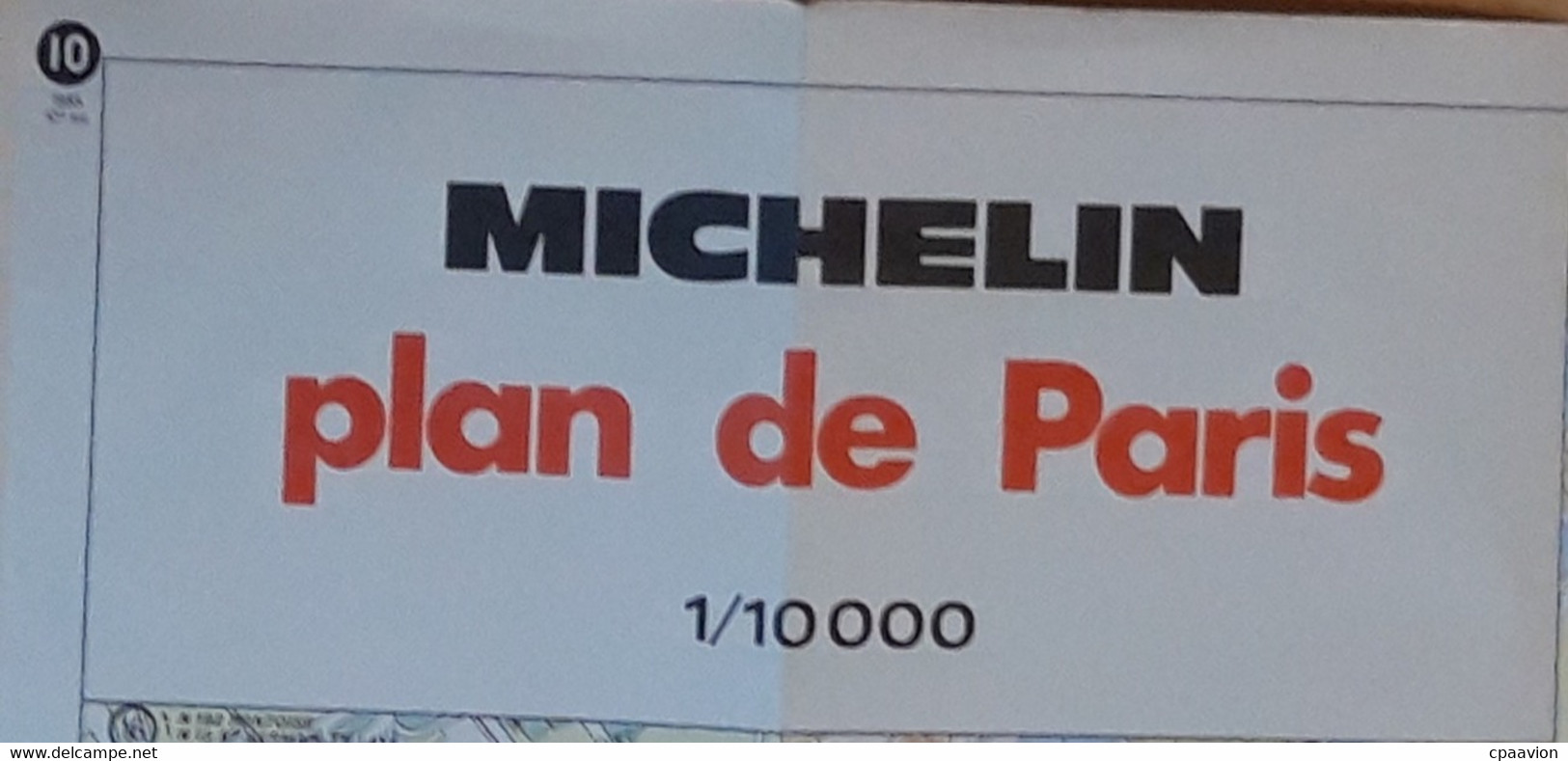 PLAN DE PARIS MICHELIN N° 10 AU 1/10 000 ème  De 1m X 1,30m - Europe