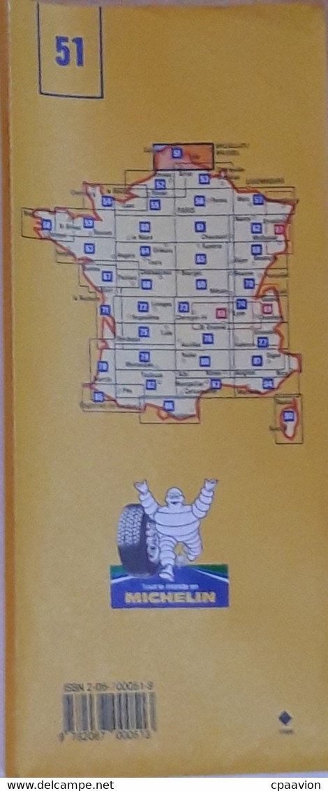 CARTE MICHELIN N° 51 AU 1/200 000 ème  CALAIS LILLE BRUXELLES - Europe