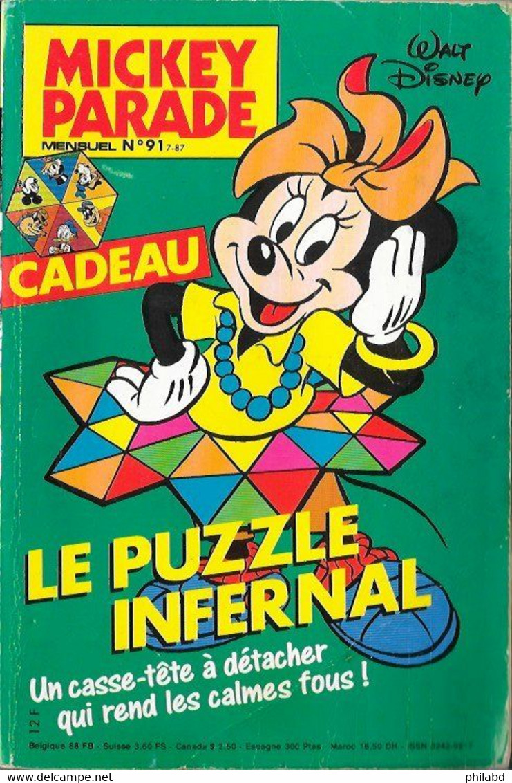 Mickey-Parade N°91 -  Edi-Monde 1987 BE - Mickey Parade