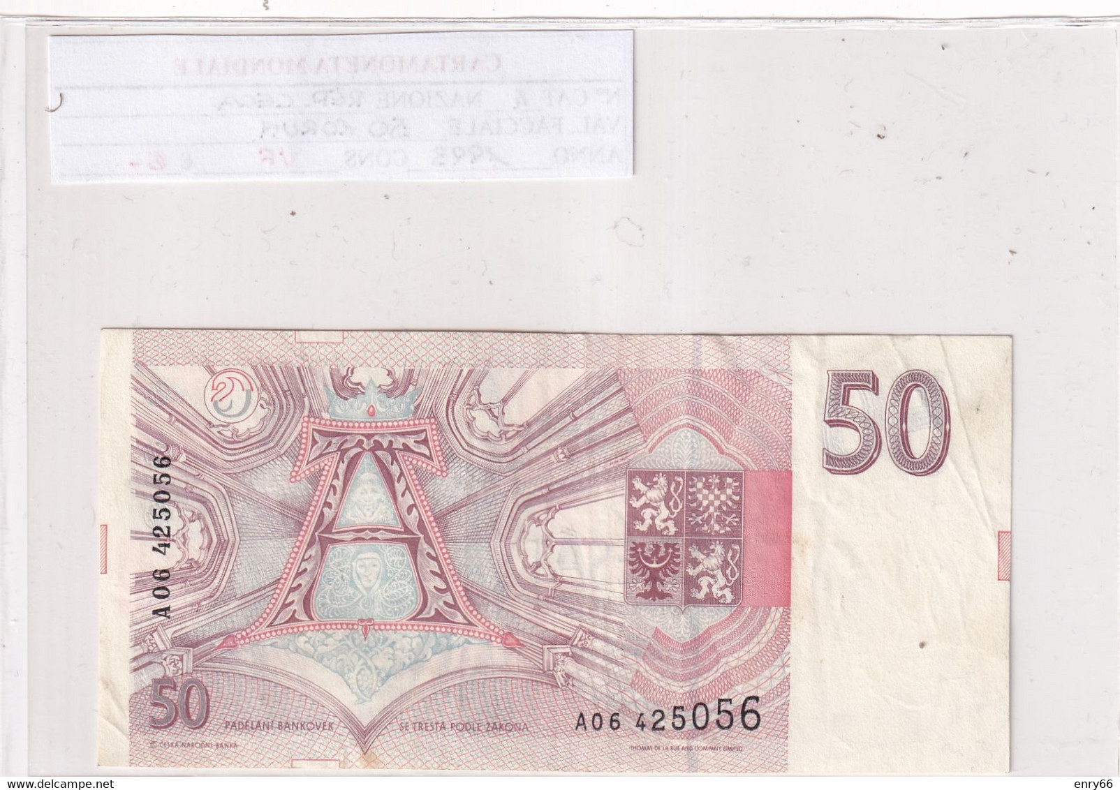 REPUBBLICA CECA 50 KORUN 1993 P4 - Czech Republic