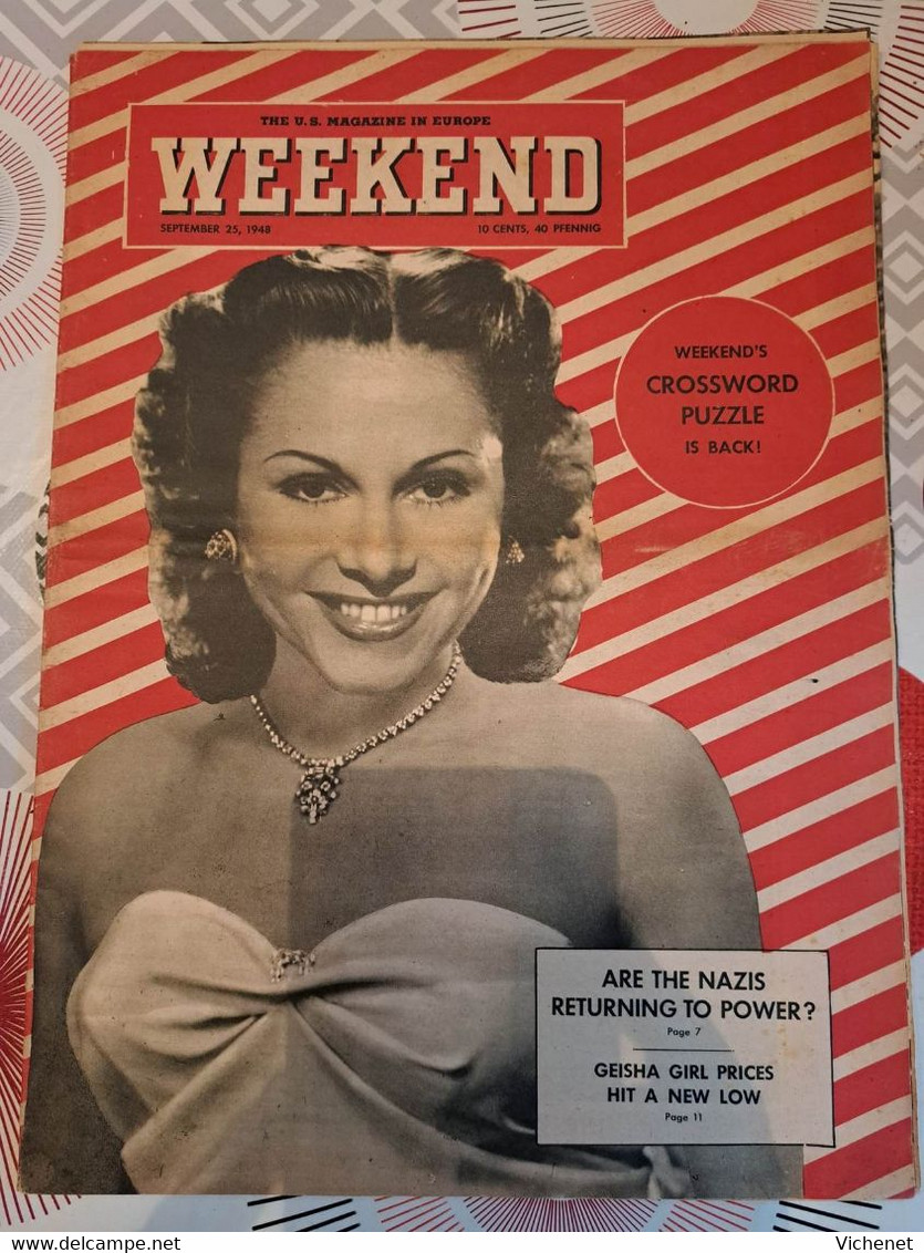 Weekend - The U.S. Magazine In Europe - Vol. 4, N° 12 - September 25, 1948 - Historia