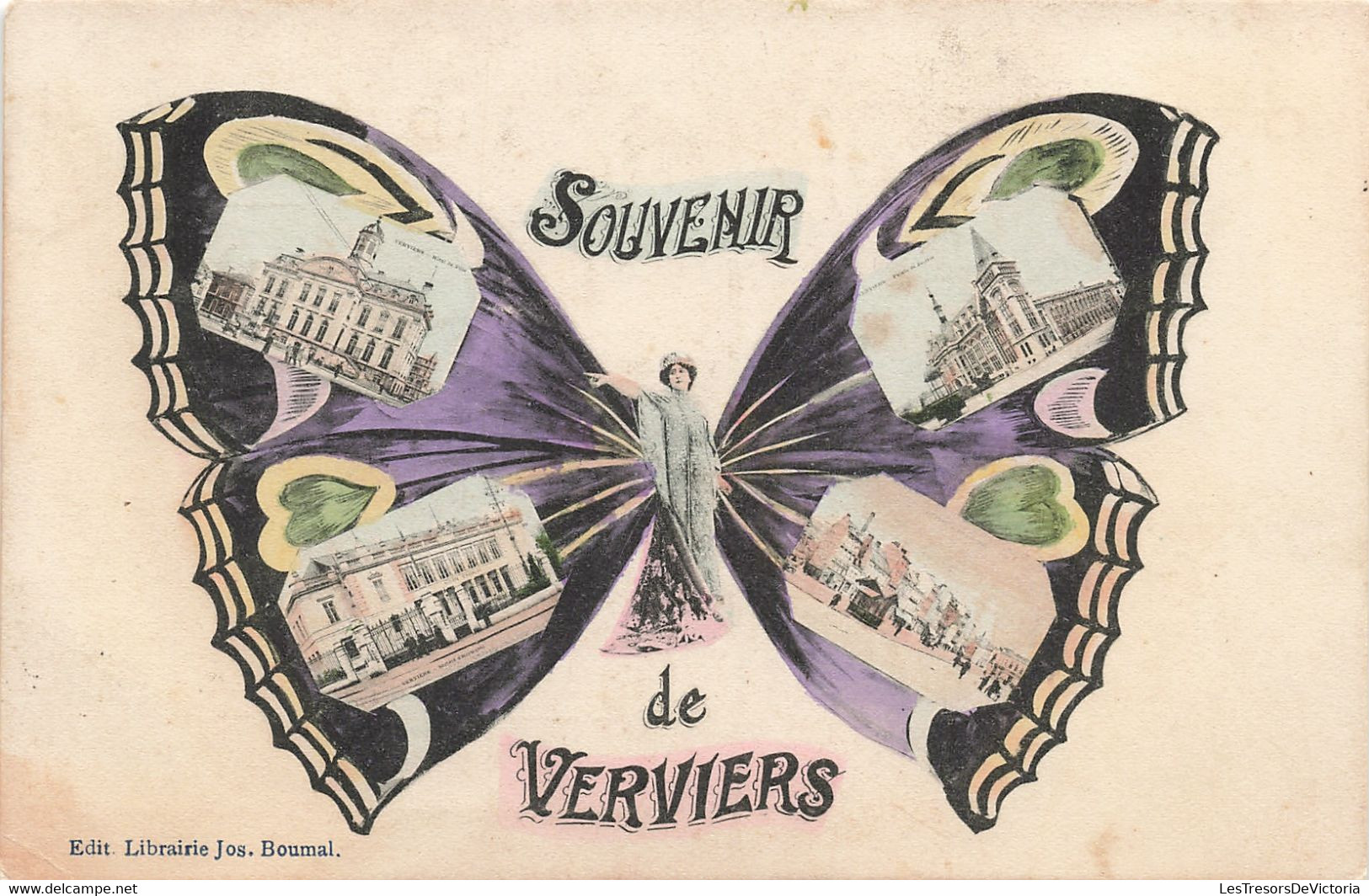 Belgique - Souvenir De Verviers - Edit. Librairie Jos - Multivue - Phototypie Marcovici -  Carte Postale Ancienne - Verviers