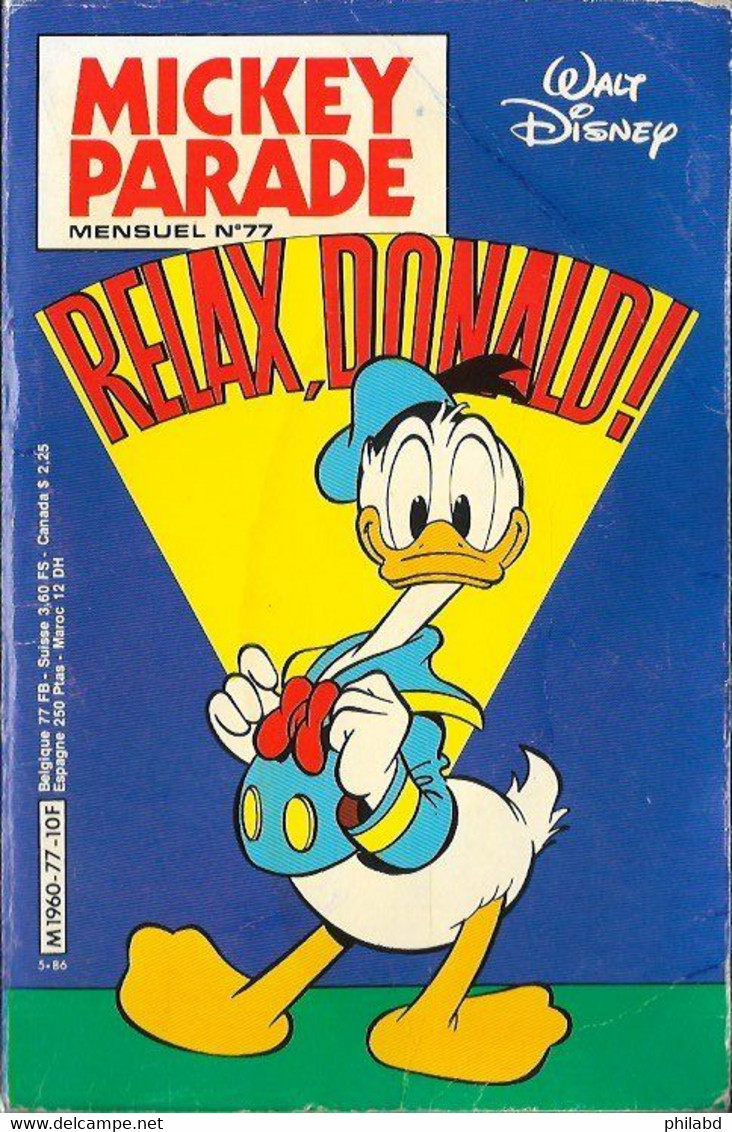 Mickey-Parade N°77 "Relax, Donald" -  Edi-Monde 1986 BE - Mickey Parade