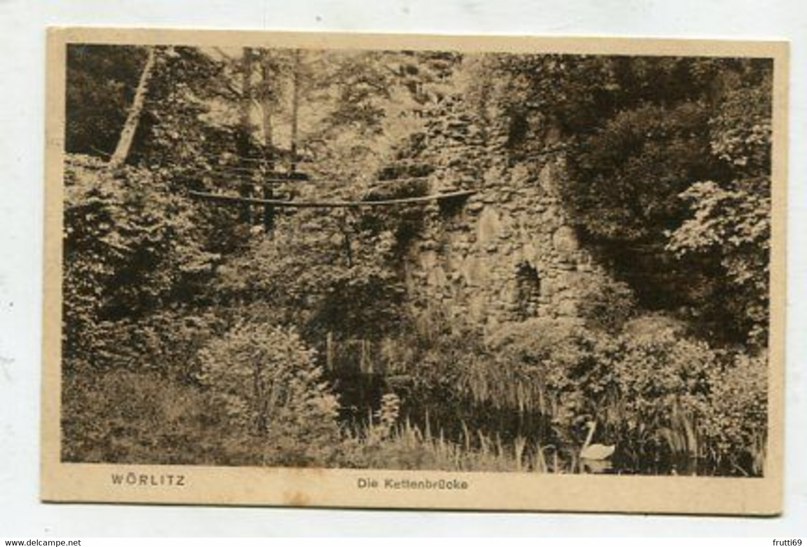 AK 117170 GERMANY - Wörlitz - Die Kettenbrücke - Woerlitz