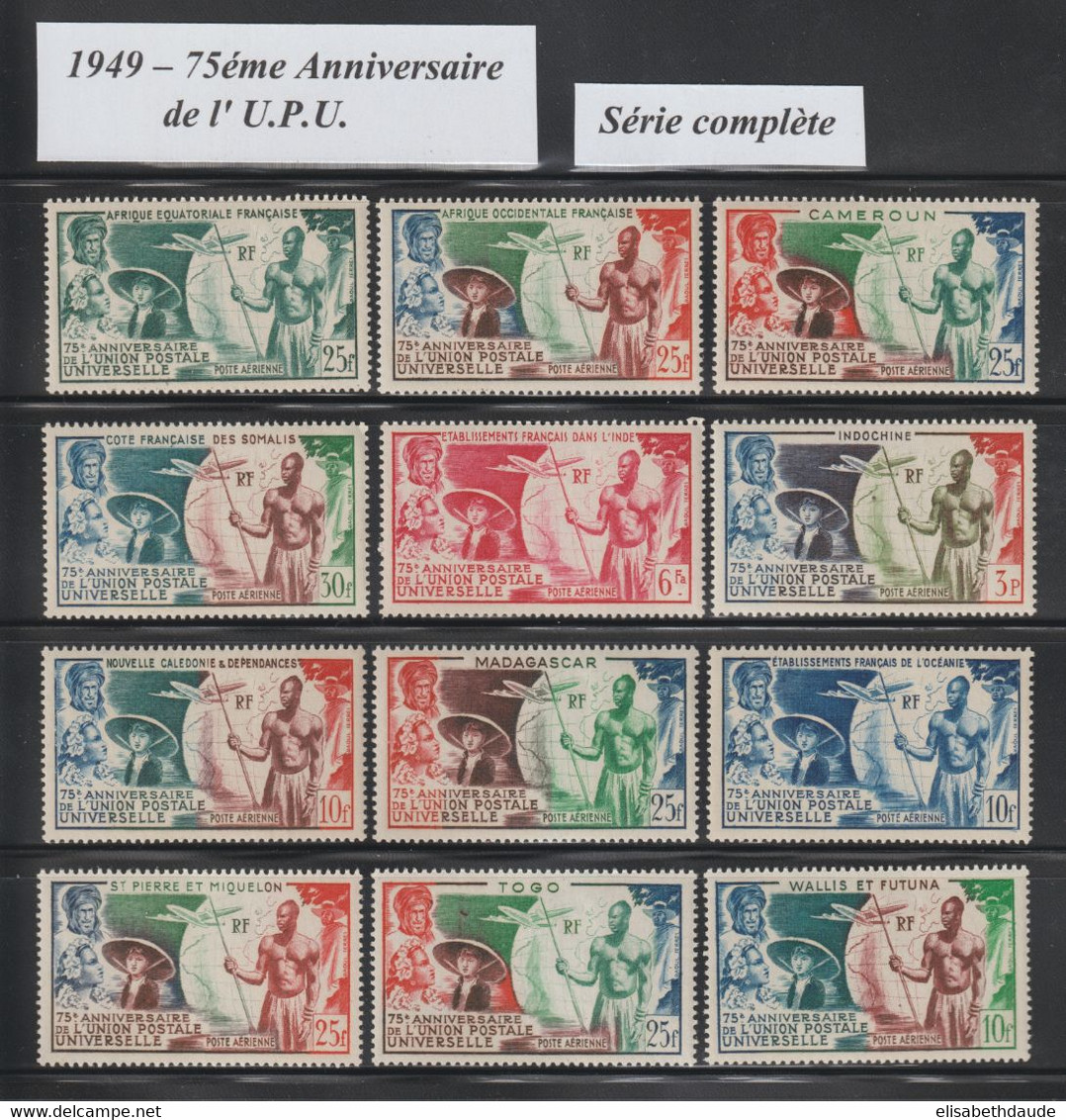 1949 - SERIE COMPLETE 75 ANS UPU ** MNH ! - COTE YVERT = 187 EUR - 1949 75e Anniversaire De L'UPU