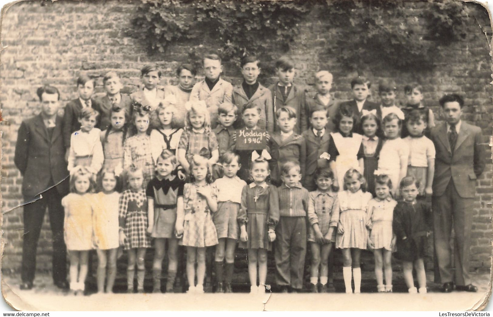 Belgique - Hodeige - Carte Photo - Classe ? - Hodeige 1946 - Enfant -  Carte Postale Ancienne - Remicourt
