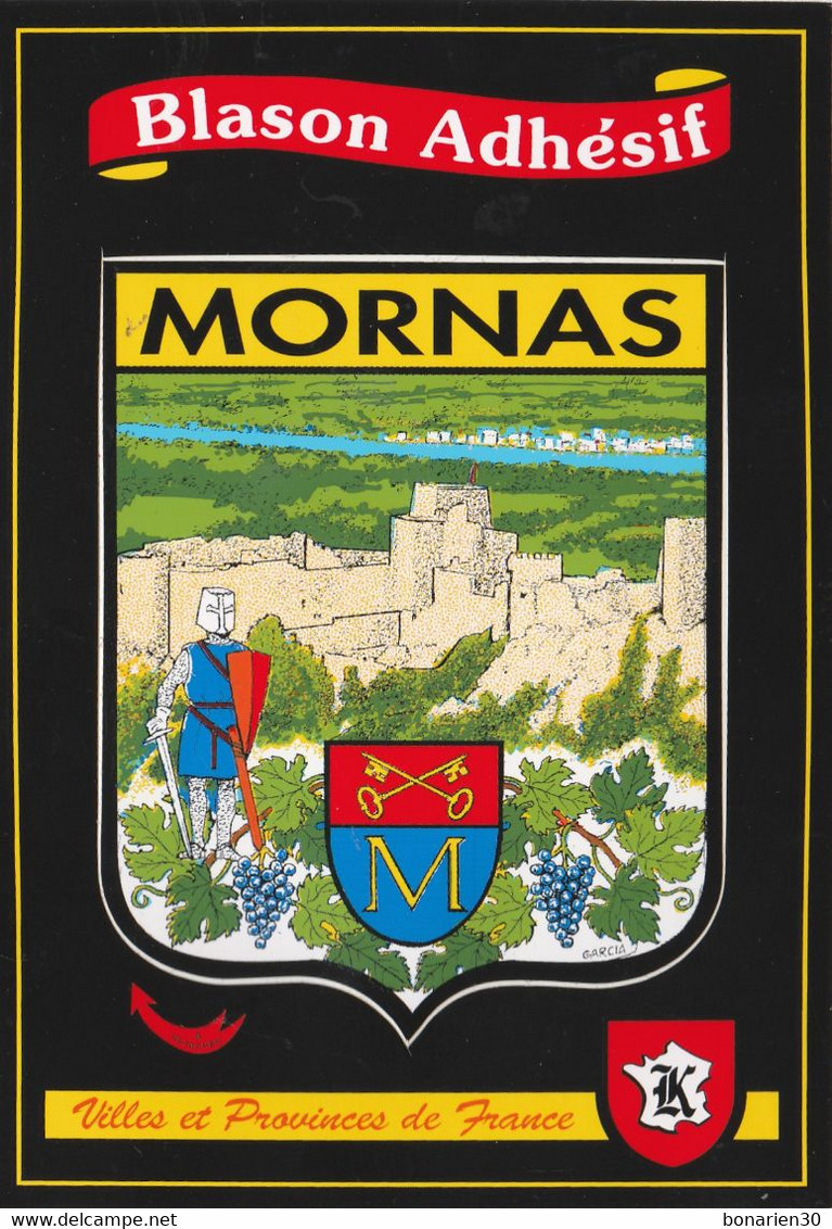 CPSM 84 MORNAS BLASON ADHESIF - Beaumes De Venise