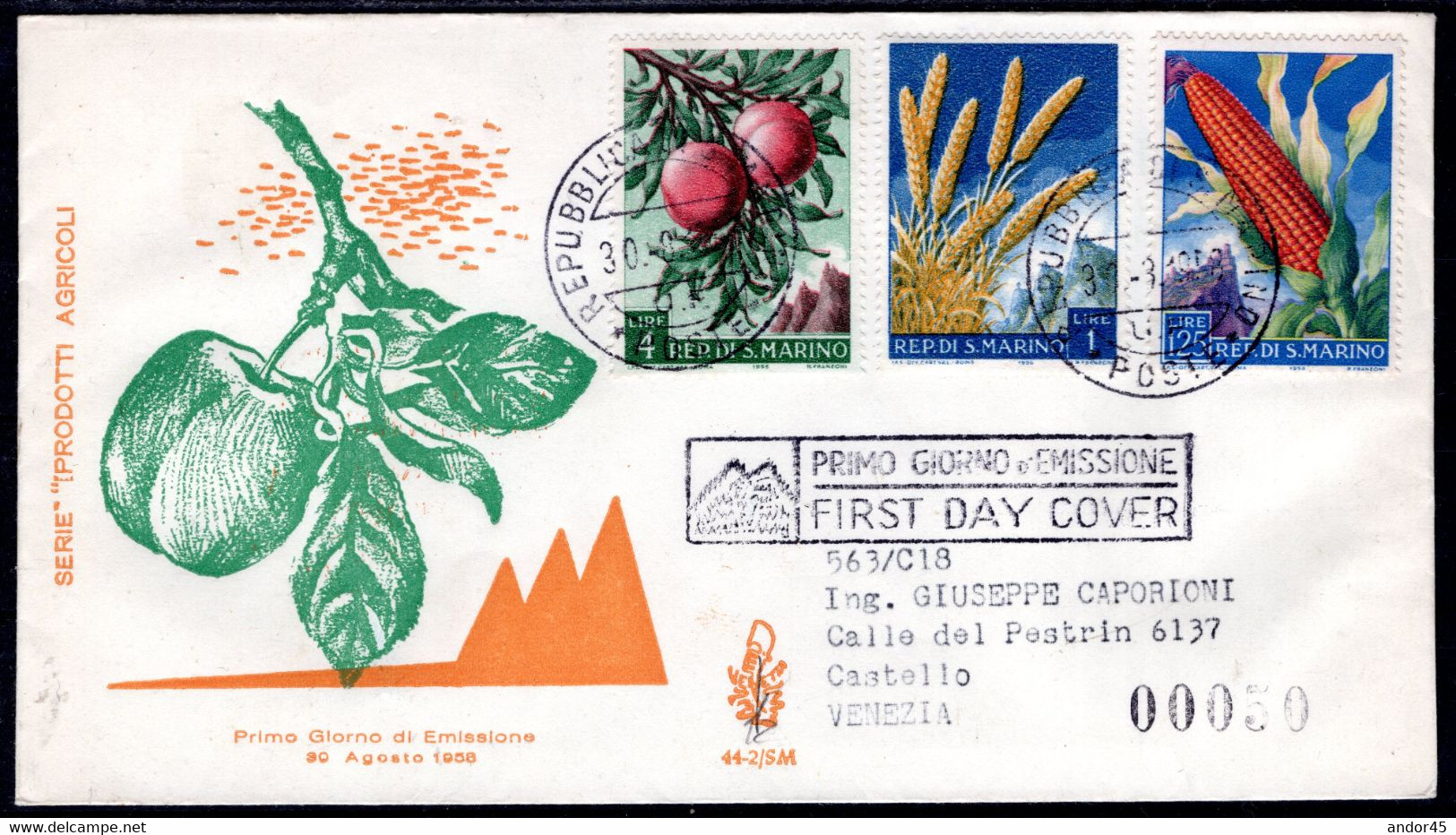 INSIEME DI 13 BUSTE FDC VENETIA SERIE COMPLETA "VEDUTE DEL MONTE TITANO "+" ESPRESSI PRECEDENTI SOVRASTAM." + " ESPO.UNI