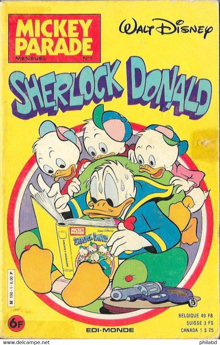 Mickey-Parade N°1 "Sherlock Donald" -  Edi-Monde 1980 BE - Mickey Parade