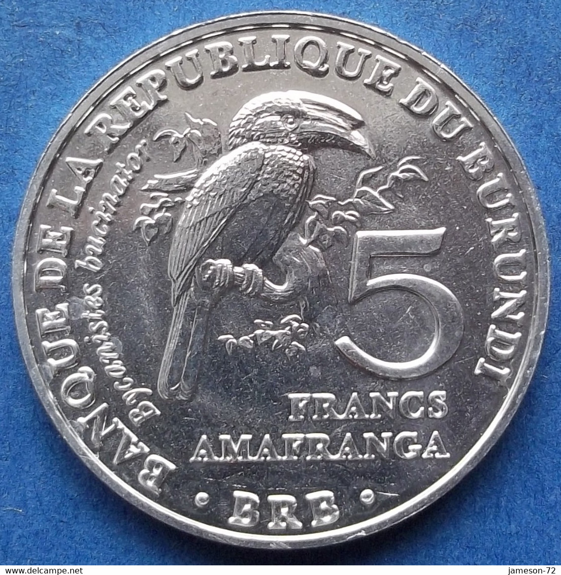 BURUNDI - 5 Francs 2014 "Bycanistes Bucinator" KM# 28 Republic (1966) - Edelweiss Coins - Burundi