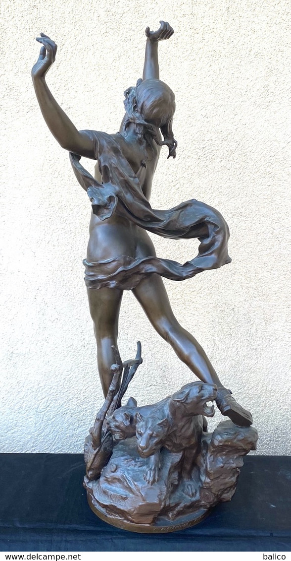 La Douleur D'Orphée - Raoul VERLET (1857 - 1923) Bronze Ancien Signé - Bronzen