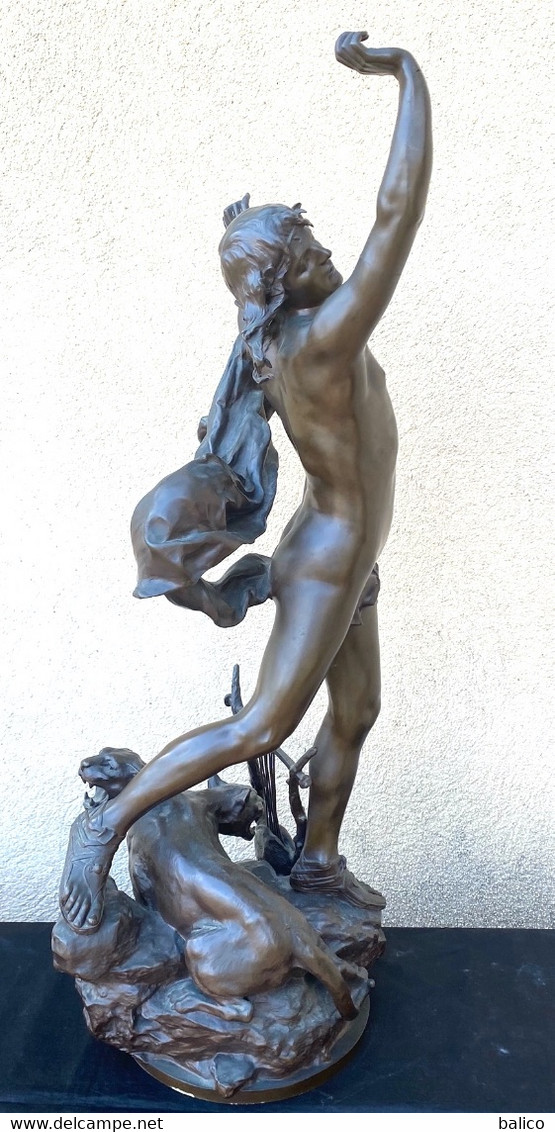 La Douleur D'Orphée - Raoul VERLET (1857 - 1923) Bronze Ancien Signé - Bronces