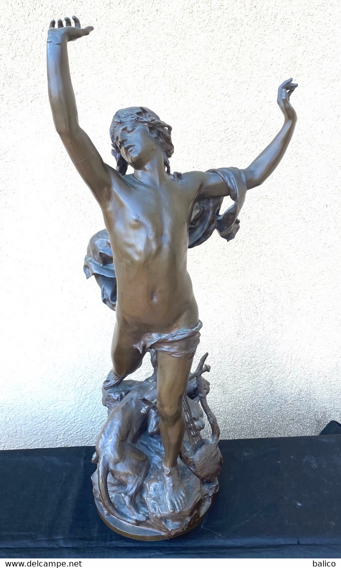 La Douleur d'Orphée - Raoul VERLET (1857 - 1923) bronze ancien signé