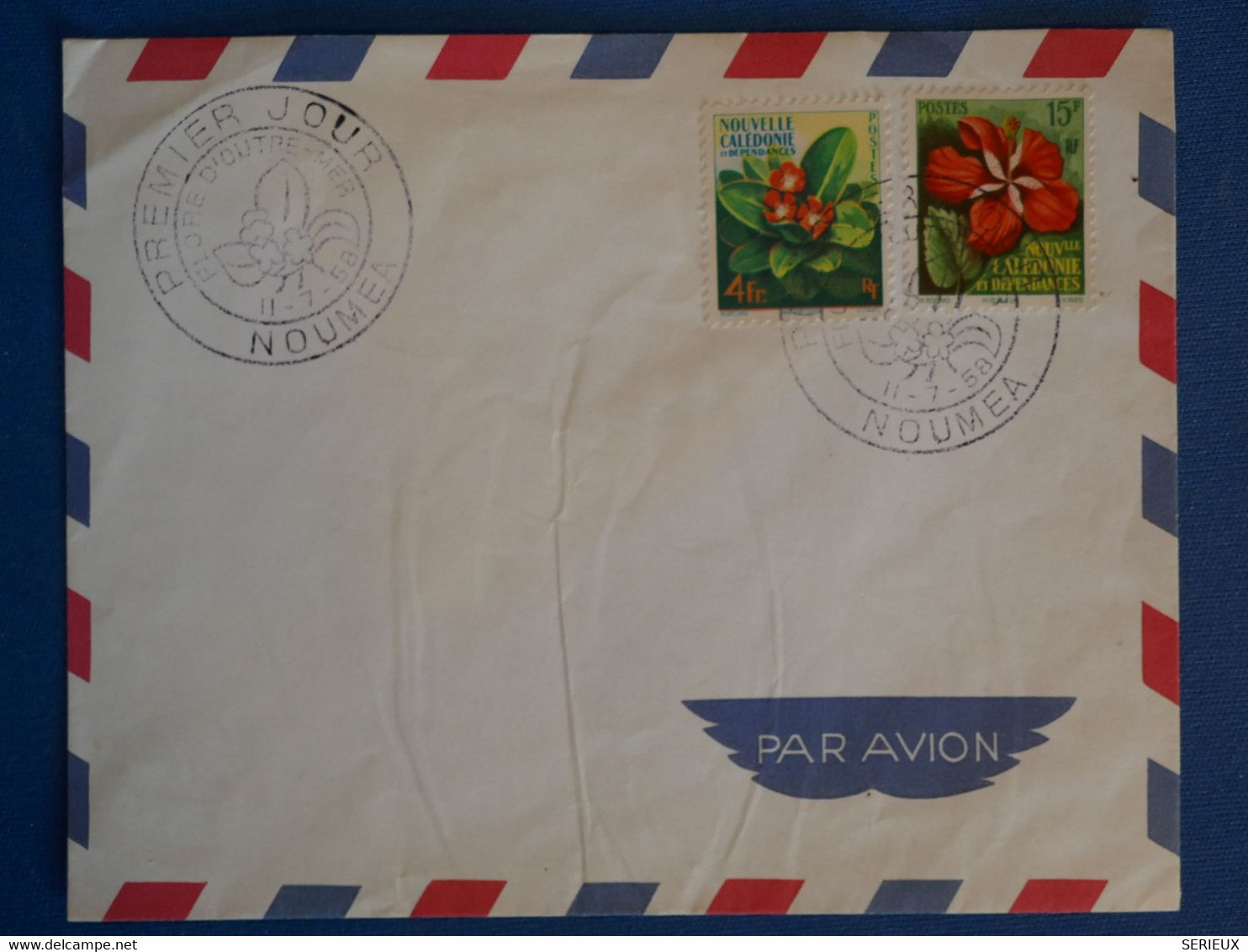 BO14 NOUV. CALEDONIE BELLE  LETTRE  1958 NOUMEA    +AFFRANCH. PLAISANT++ + - Covers & Documents