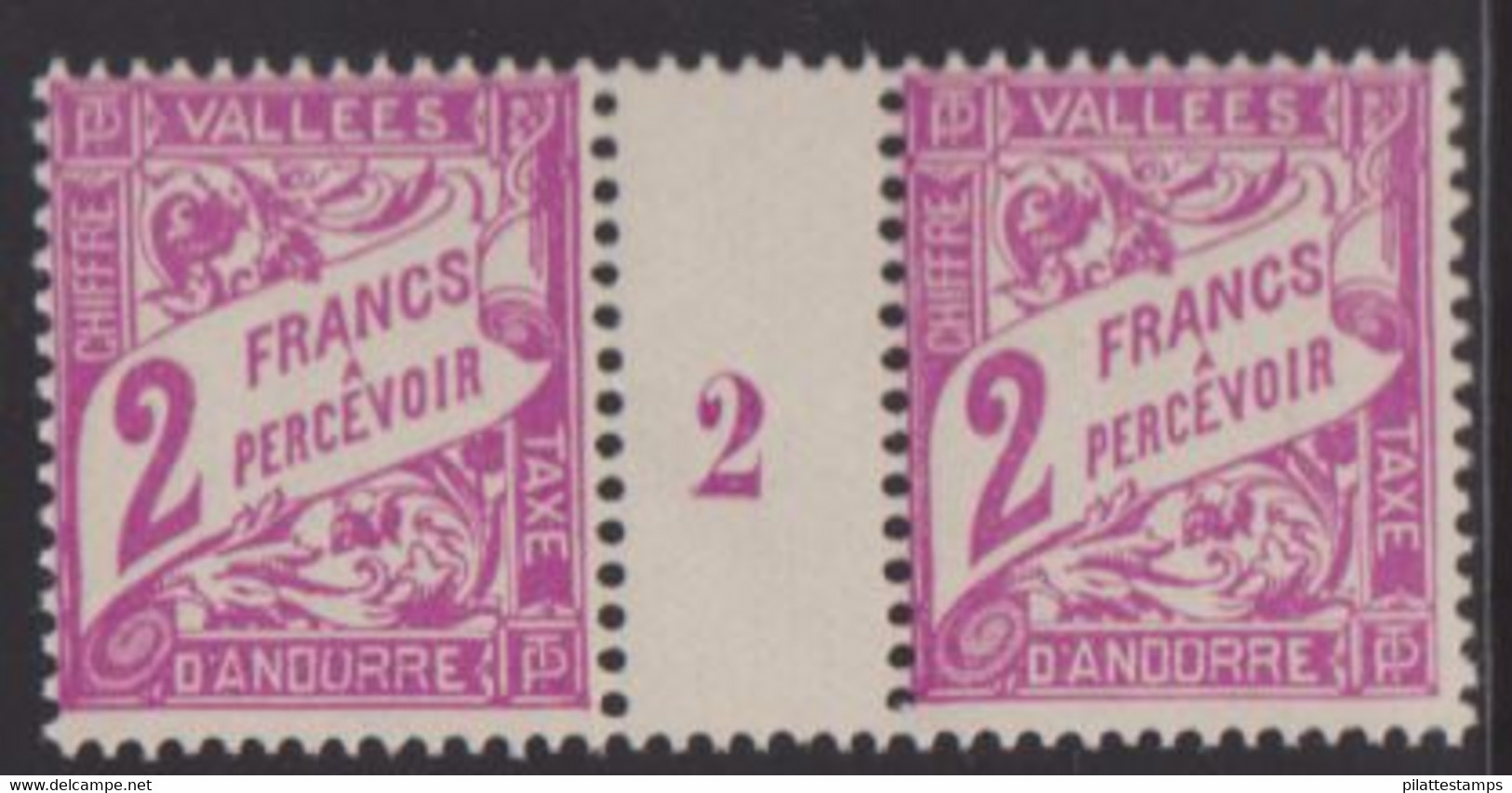 ANDORRE TAXE N° 19** MILLESIME 2 - Other & Unclassified