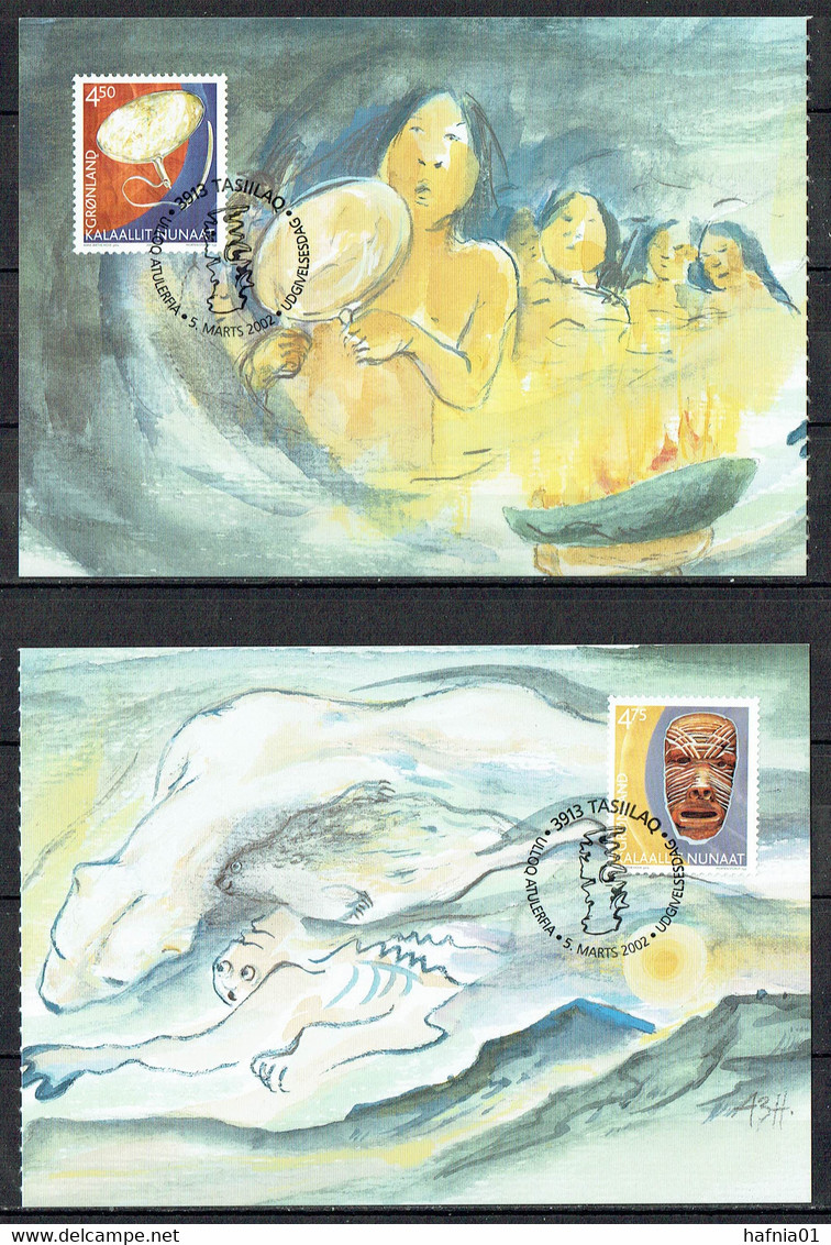 Greenland 2002.  Greenlandic Heritage Site. Michel 379 - 380  Maxi Cards. - Maximumkarten (MC)