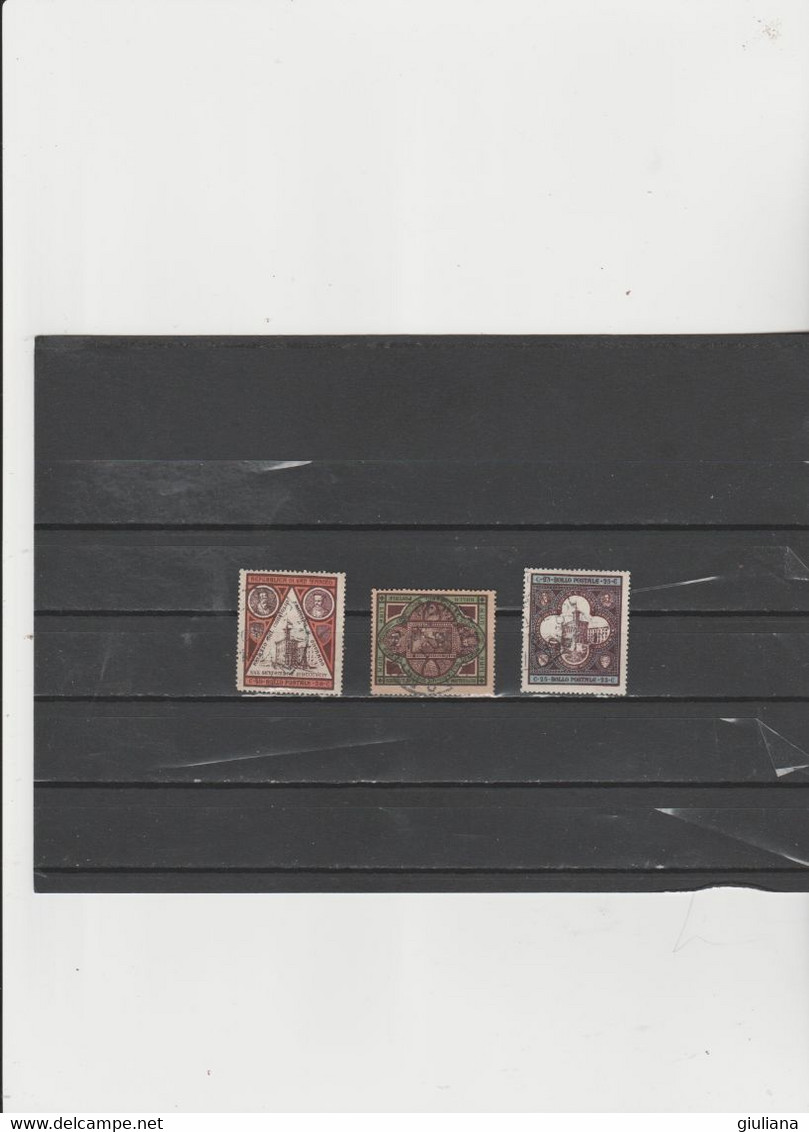 San Marino  1894 -  (Sassone)  23/25  Used  "Inaugurazione Del Palazzo Del Gorno" - Serie Completa - Used Stamps