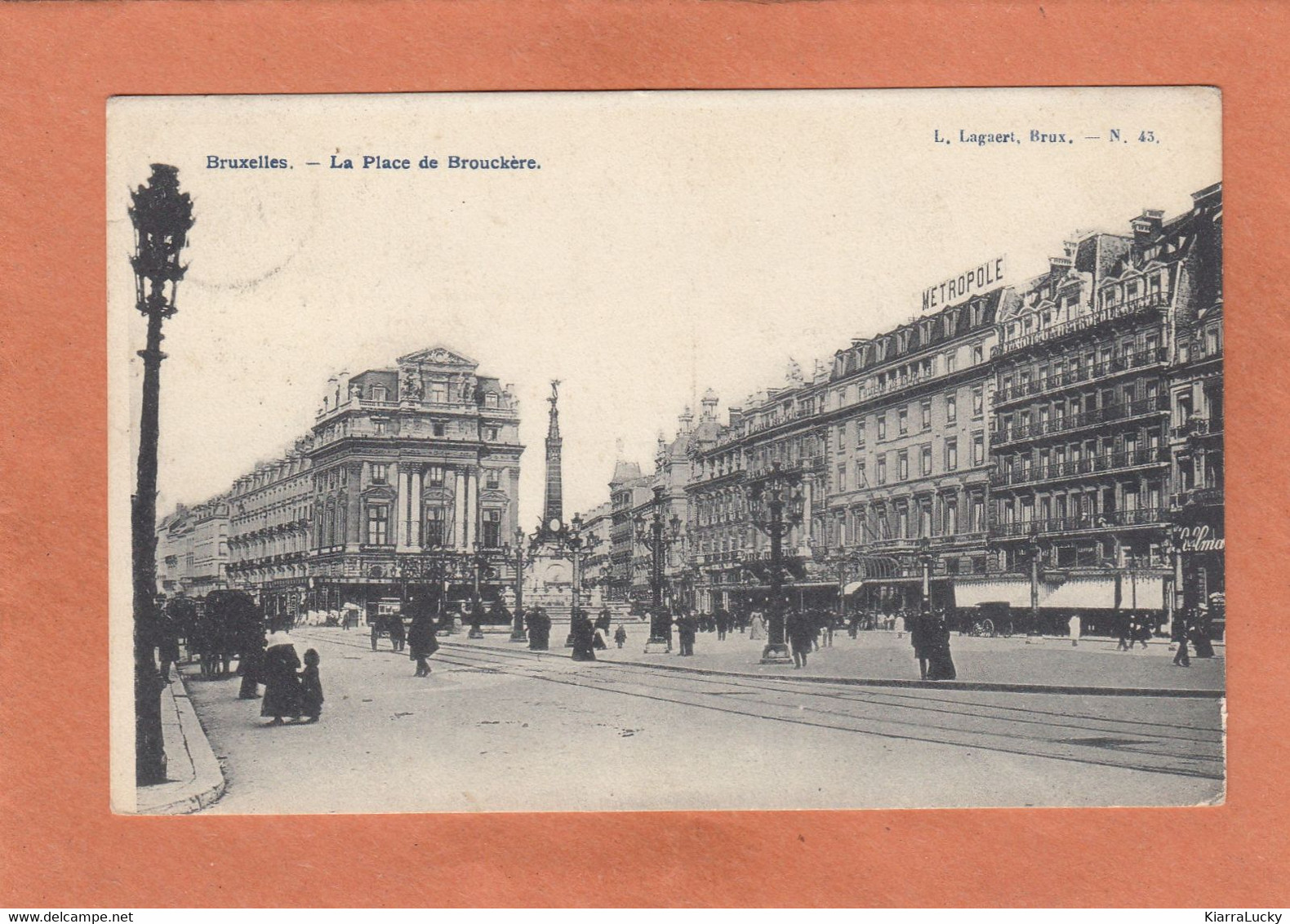 BRUXELLES - PLACE DE BROUCKERE - ECRITE - Places, Squares