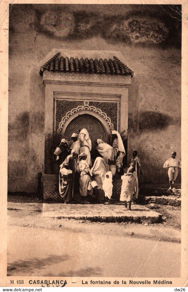 Casablanca: La Fontaine De La Nouvelle Medina En 1934 - Collection Maroc - Carte Braun & Cie Animée N° 153 - Casablanca