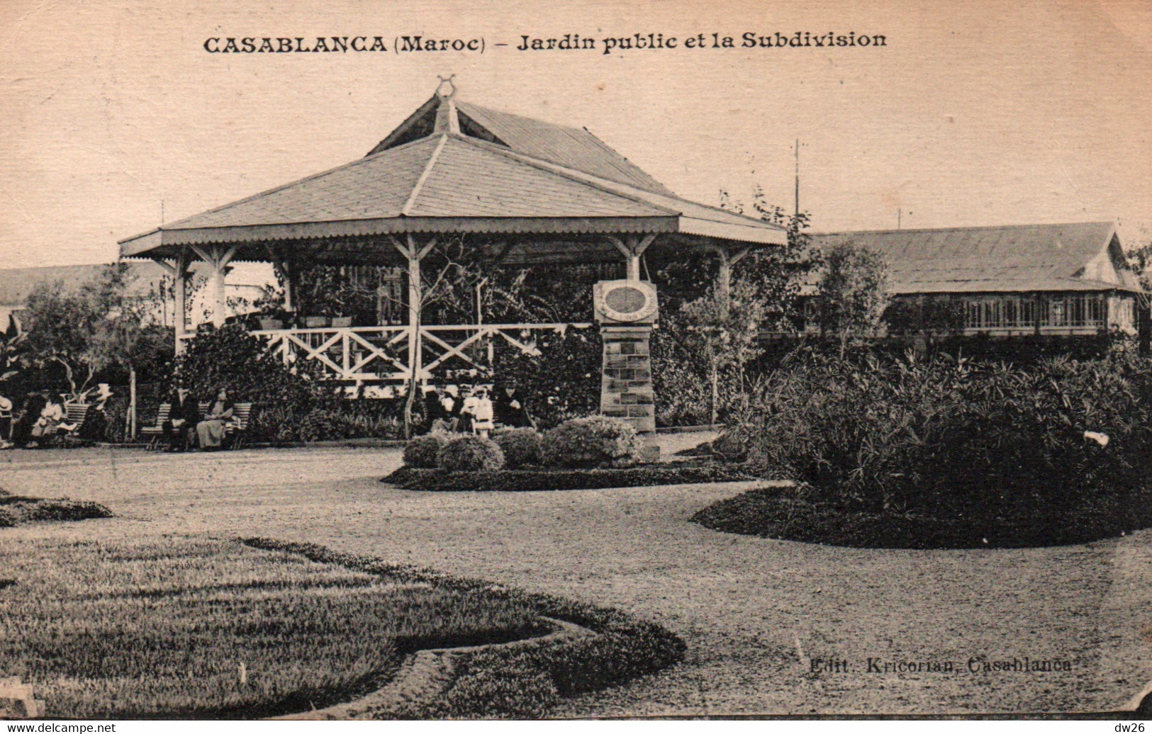 Casablanca: Le Jardin Public Et La Subdivision - Edition Kricorian - Carte De 1920 - Casablanca