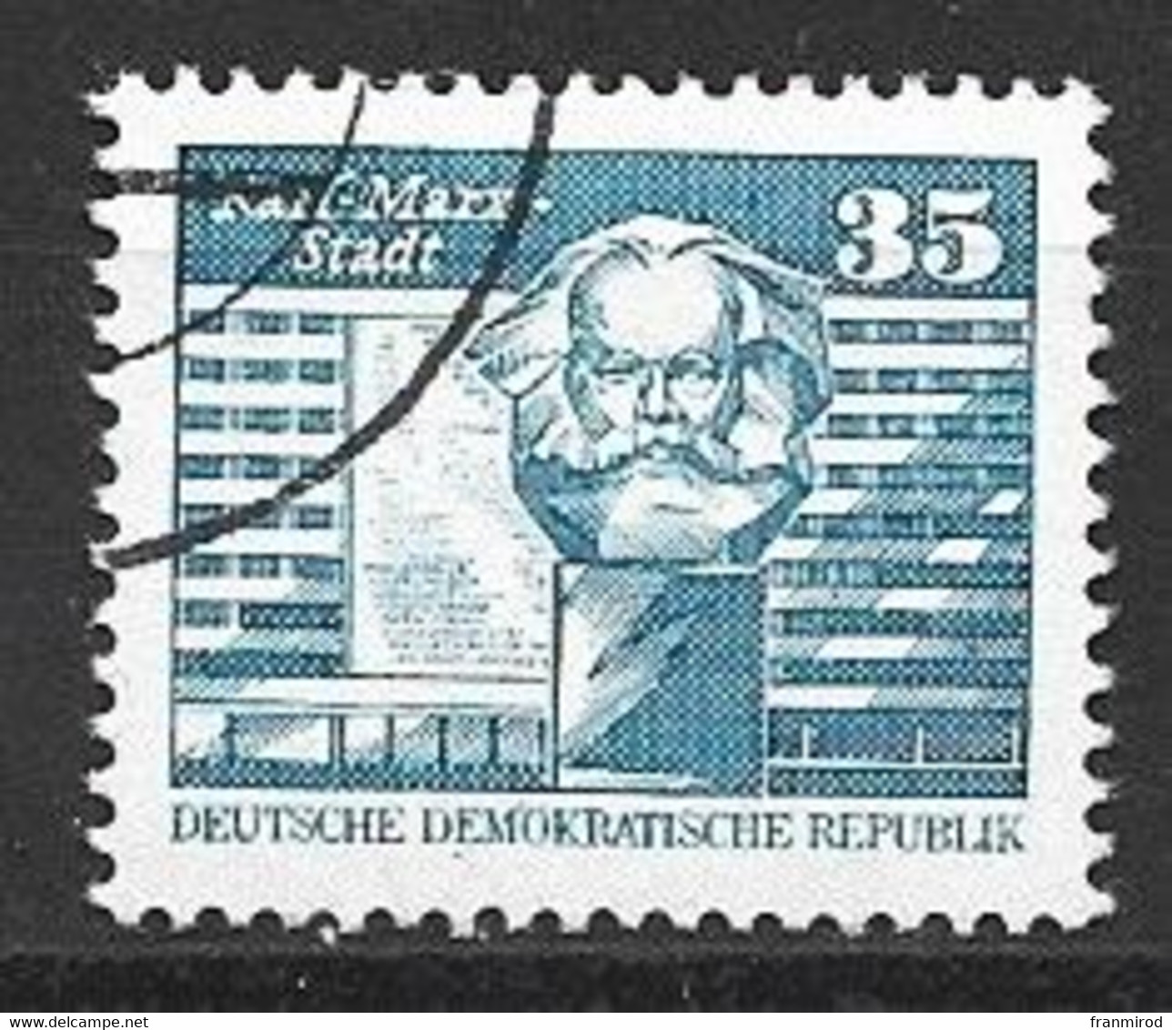 Allemagne DDR  N 2149 Oblitéré Sans Trace De Charniere - Karl Marx