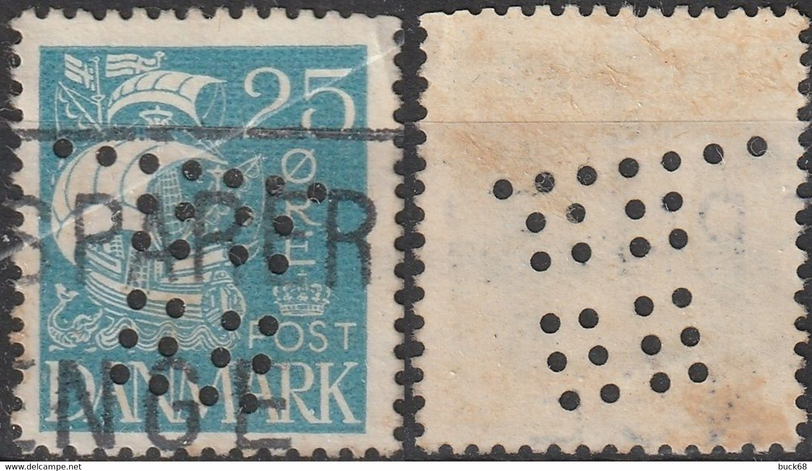 DANEMARK  DANMARK 183 (o ) Perforés Perforé Perfin Lochung - Abarten Und Kuriositäten