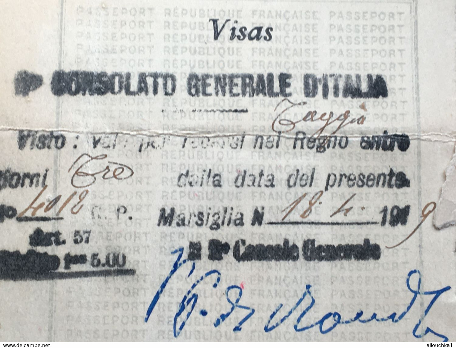 WW1--Titre De Transport Billet: Photo-Consolato Generale D'Italia Marseille-Service Militaire Chemins De Fer-St Charles - Europe