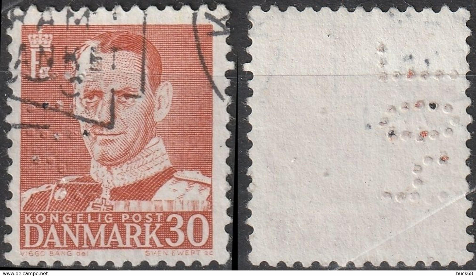 DANEMARK  DANMARK 321 (o ) Perforés Perforé Perfin Lochung - Plaatfouten En Curiosa